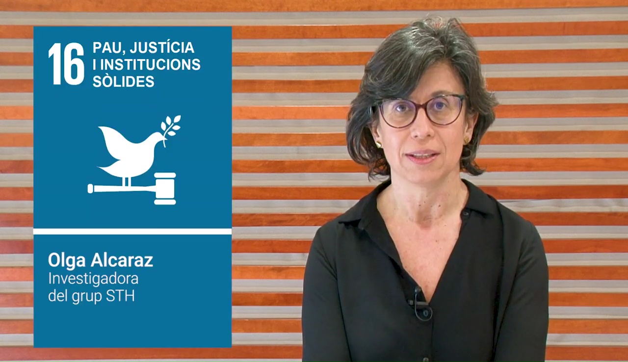 Accions UPC per a l'ODS 16: Pau, justícia i institucions sòlides, amb Olga Alcaraz